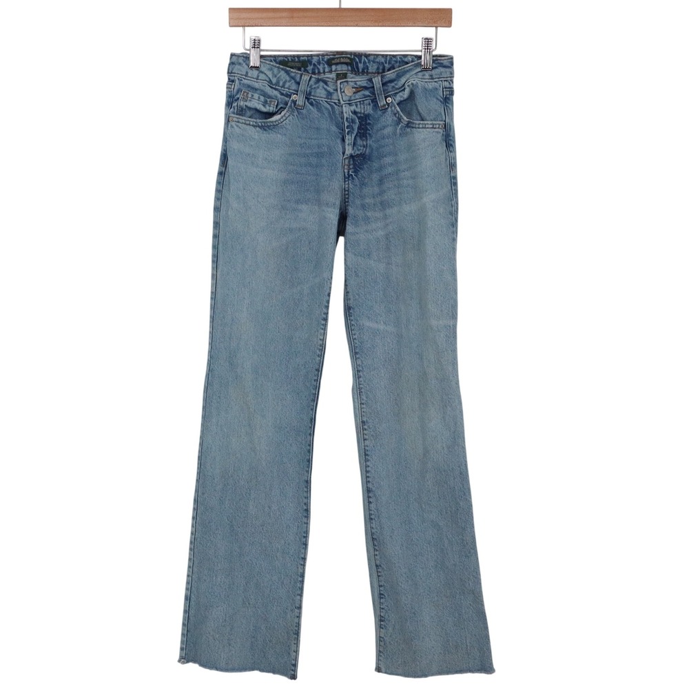 Wild Fable Jeans Womens 2 Low-Rise Bootcut Light Wash Raw Hem Excellent